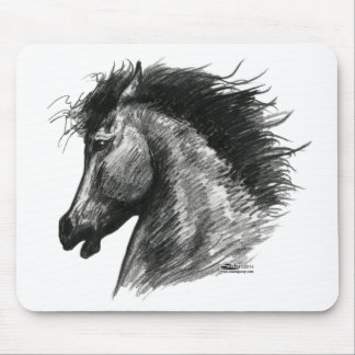 Fiery Wild Horse Mouse Pad