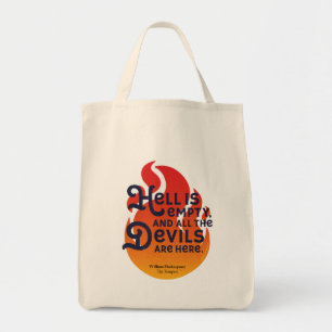 Fiery William Shakespeare Hell is Empty Tote Bag