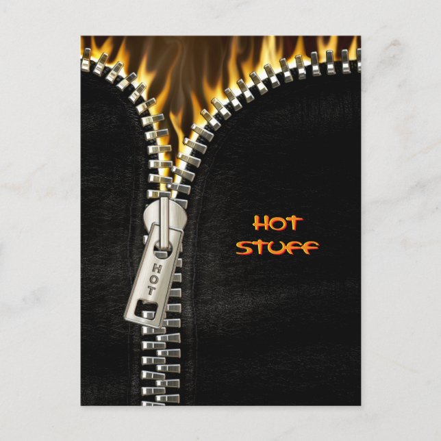 Fiery Zipper Postcard (Front)