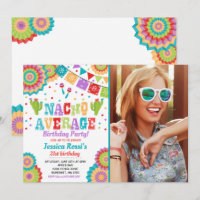 Fiesta 21st Birthday Invitation Nacho Average 21st