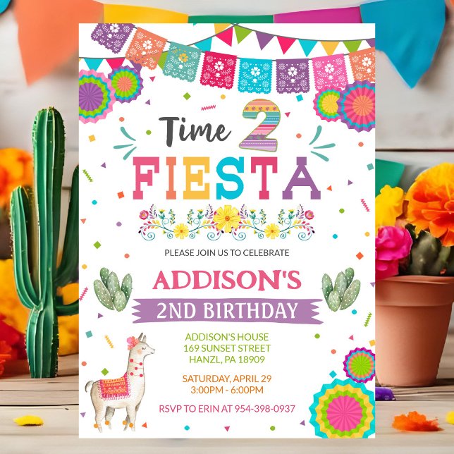 Fiesta 2nd Birthday Invitation (Creator Uploaded)