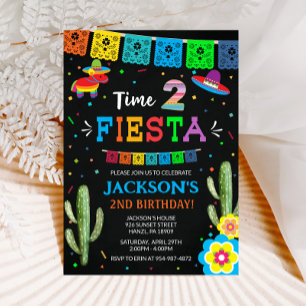 Fiesta 2nd Birthday Invitation