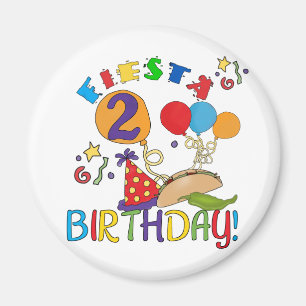 Fiesta 2nd Birthday T shirts and Gifts Magnet