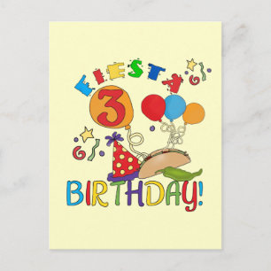 Fiesta 3rd Birthday T-shirts and Gifts Postcard