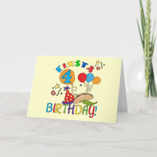Fiesta 4th Birthday T-shirts and Gifts Card