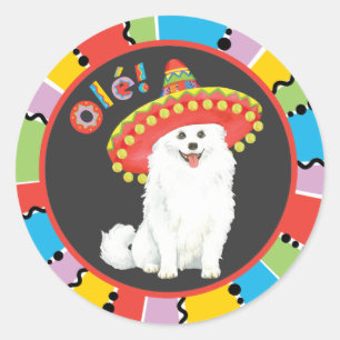 Fiesta American Eskimo Dog Classic Round Sticker