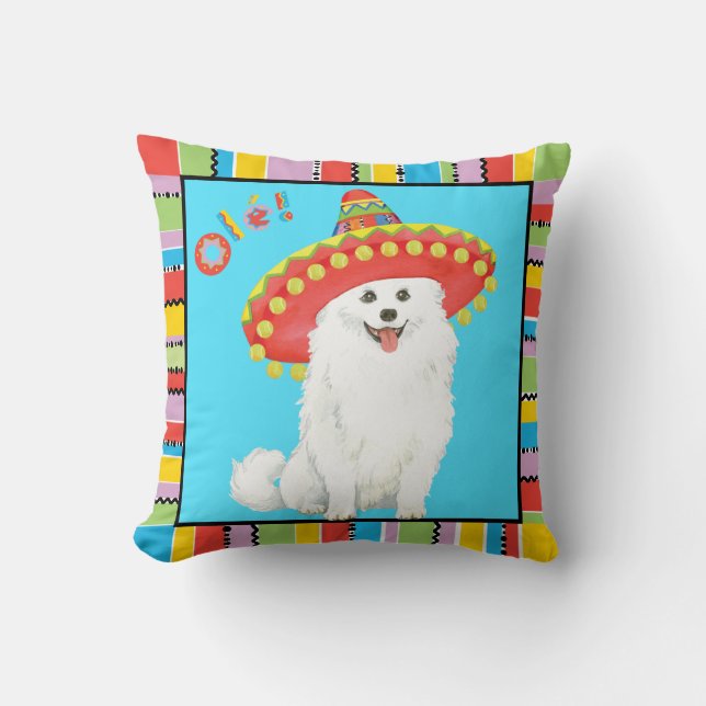 Fiesta American Eskimo Dog Cushion (Front)