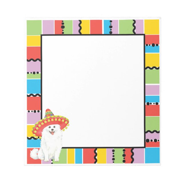 Fiesta American Eskimo Dog Notepad (Front)