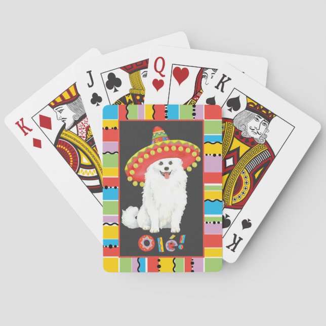 Fiesta American Eskimo Dog Playing Cards (Back)