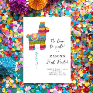Fiesta and Fun Piñata Llama Boy First Birthday Invitation