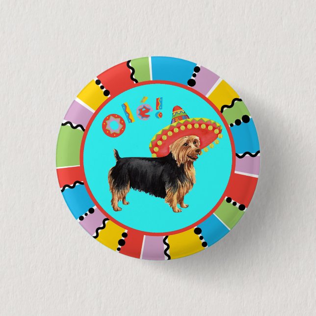 Fiesta Australian Terrier 3 Cm Round Badge (Front)