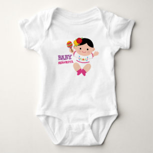 Fiesta Baby Bodysuit, Mexican Baby Outfit Bodysuit