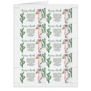 Fiesta Baby Shower Bring a Book Cards
