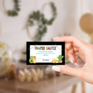 Fiesta Baby Shower Diaper Raffle Card