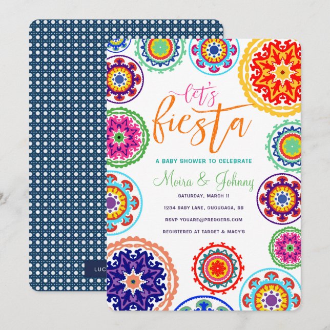 Fiesta Baby Shower Invitation (Front/Back)