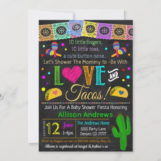 Fiesta Baby Shower Invitation (Front)