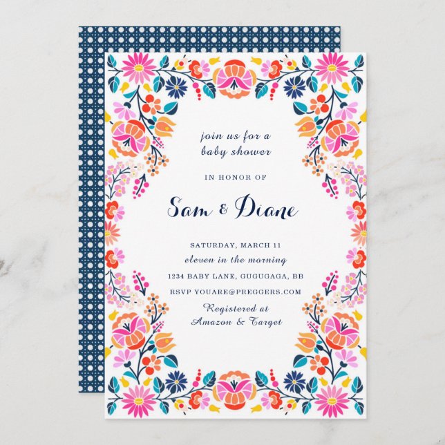 Fiesta Baby Shower Invitation (Front/Back)