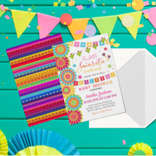 Fiesta Baby Shower Invitation Girl Fiesta Shower