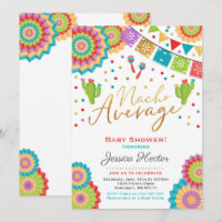 Fiesta Baby Shower Invitation Nacho Average Shower