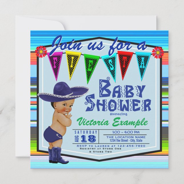 Fiesta Baby Shower Invitations (Front)
