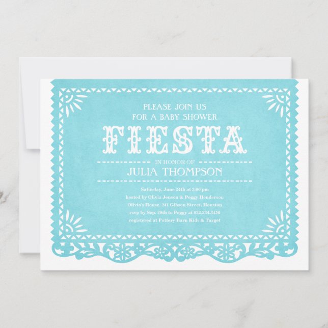 Fiesta Baby Shower Invitations (Front)