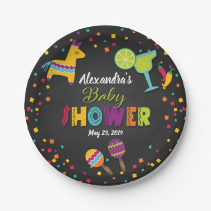 Fiesta Baby Shower Paper Plate