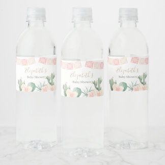 Fiesta Baby Shower Water Bottle Taco Bout A Baby Label