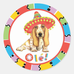 Fiesta Basset Classic Round Sticker