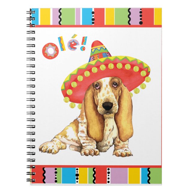 Fiesta Basset Spiral Notebook (Front)