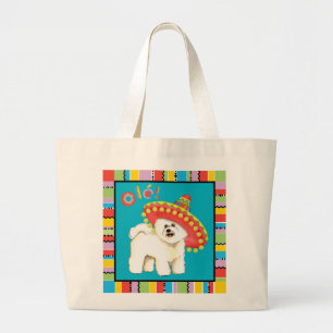 Fiesta Bichon Large Tote Bag