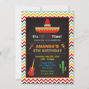 Fiesta Birthday Invitation