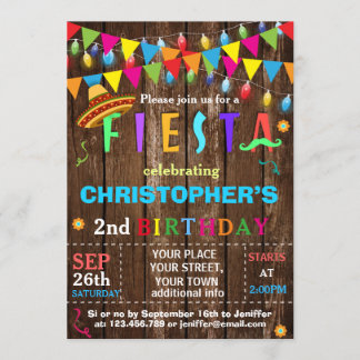 Fiesta Birthday Invitation