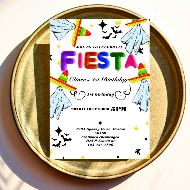 Fiesta Birthday Invitation Chalkboard Mexican (Creator Uploaded)