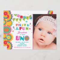 Fiesta Birthday Invitation Fiesta Fun Turning Uno