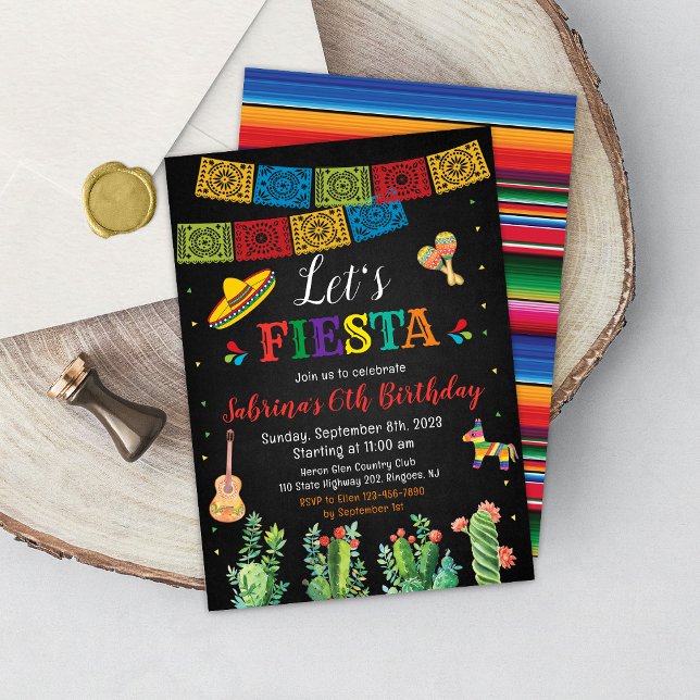 Fiesta Birthday Invitation Mexican Cactus Themed (Creator Uploaded)