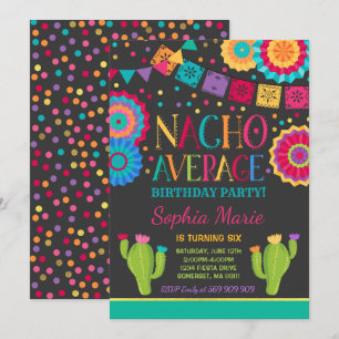 Fiesta Birthday Invitation Nacho Average Party
