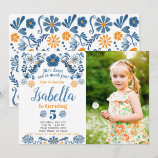 Fiesta Birthday Invitation with Photo