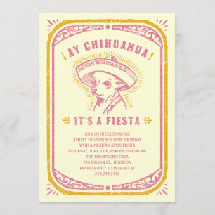 Fiesta Birthday Invitations