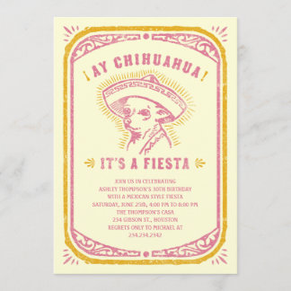 Fiesta Birthday Invitations