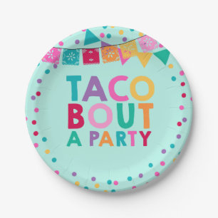 Fiesta Birthday Paper Plate 7" Taco Bout A Party