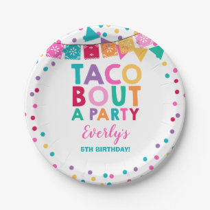 Fiesta Birthday Paper Plate 7" Taco Bout A Party