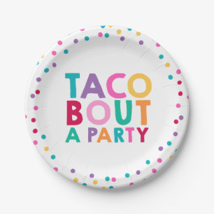 Fiesta Birthday Paper Plate 7" Taco Bout A Party