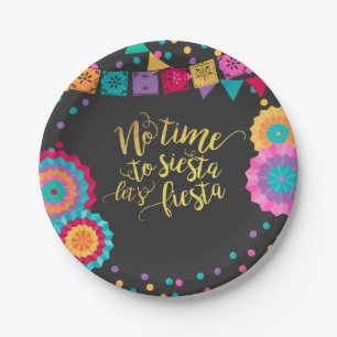 Fiesta Birthday Paper Plate No Time To Siesta