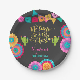 Fiesta Birthday Paper Plate No Time To Siesta