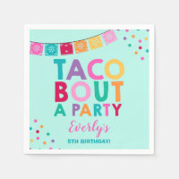 Fiesta Birthday Party Napkin Taco Bout A Party