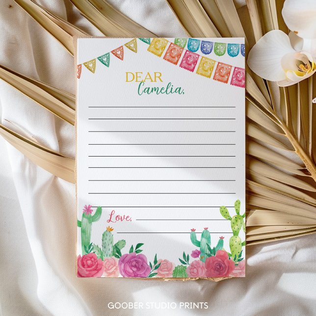 Fiesta Birthday Time Capsule Note Message Card (Creator Uploaded)