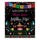 Fiesta Birthday Welcome Poster Cinco de Mayo