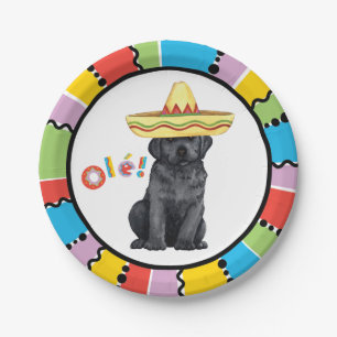 Fiesta Black Lab Paper Plate