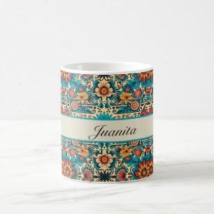 Fiesta Blooms, customisable Coffee Mug