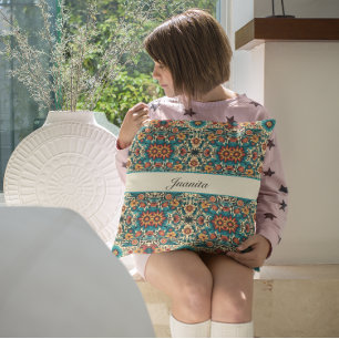 Fiesta Blooms, customisable Cushion